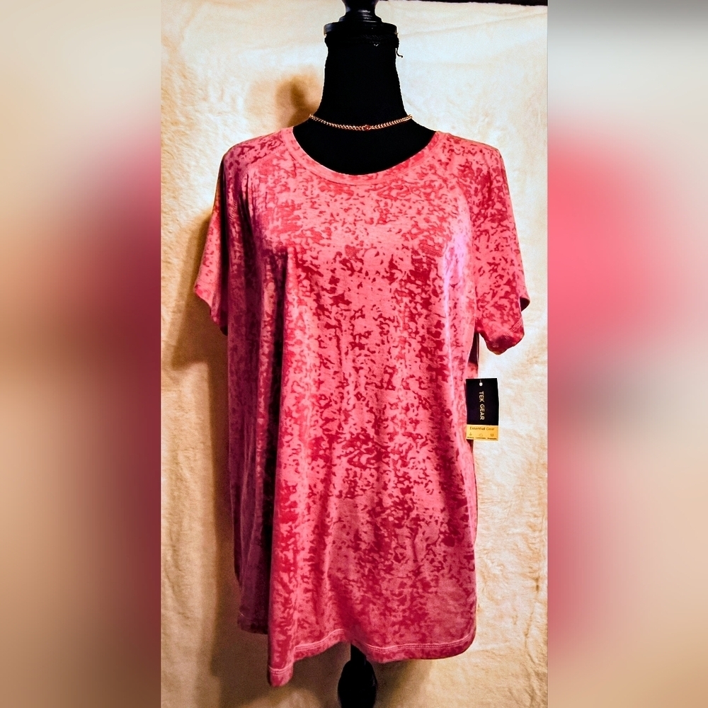 Tek Gear Pink Patterned Top Women's NWT